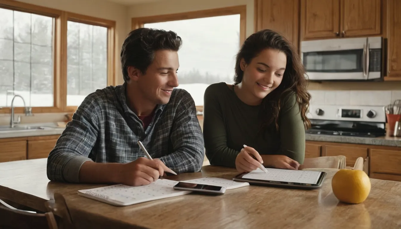 A family planning a septic visit at their kitchen table in the Hopatcong area
